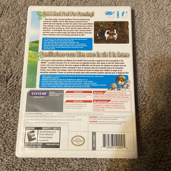 Harvest Moon Tree of Tranquility Nintendo Wii Authentic Case, Disc and Booklet - Picture 2 of 6